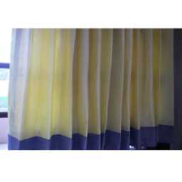 "Yellow & Grey 2 Pcs Pair Curtain Panels 26""x84" - thumbnail 3