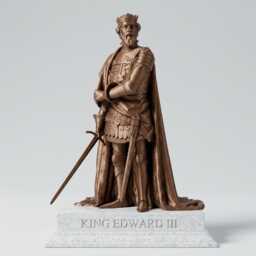 King Edward Iii Statue - Of England. Medieval History Collectible