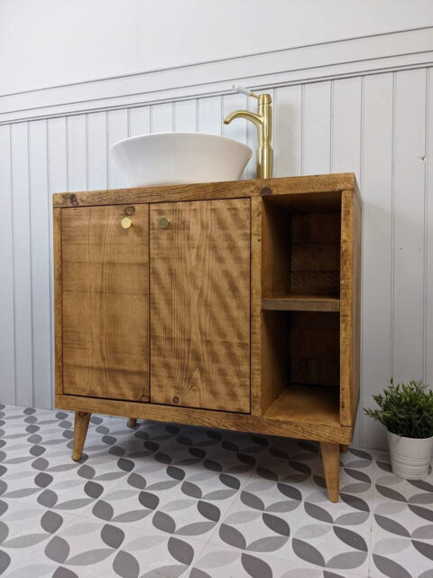 The Hamilton/A Handmade Solid Wood Bathroom Vanity Unit - image 1