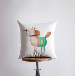 Horse Wearing Pants Pillow - Throw Lover Animal Gift Tiny House Decor Cowgirl Pet - thumbnail 1