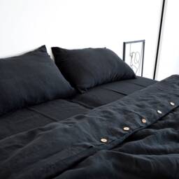 Moonlight Ocean Hemp Bedding Set, Duvet Cover & Pillowcases - thumbnail 2