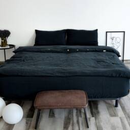Moonlight Ocean Hemp Bedding Set, Duvet Cover & Pillowcases - thumbnail 3