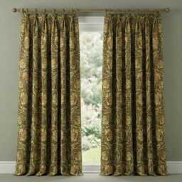 Custom Made William Morris Pimpernel Damson Blackout/Lining Curtains Pinch /Triple Pleat