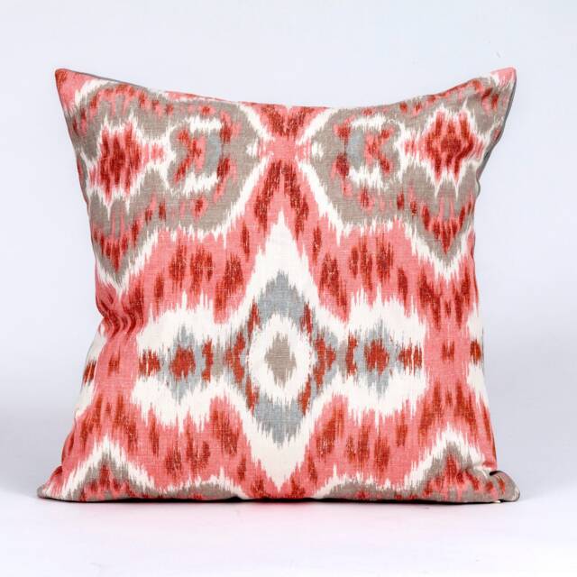 Coral Ikat Pillow Cover, Cowtan & Tout Designer Throw - image 1