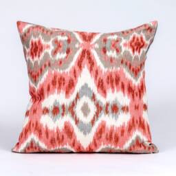 Coral Ikat Pillow Cover, Cowtan & Tout Designer Throw - thumbnail 1