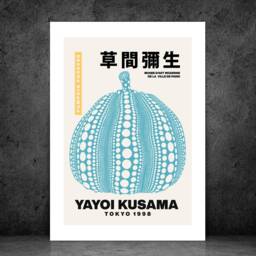 Yayoi Kusama Mushroom Exhibition Iconic Gallery Artist Art - Print Abstract Gift Idea Bespoke Poster A5, A4, A3 Framed Or Unframed - thumbnail 3