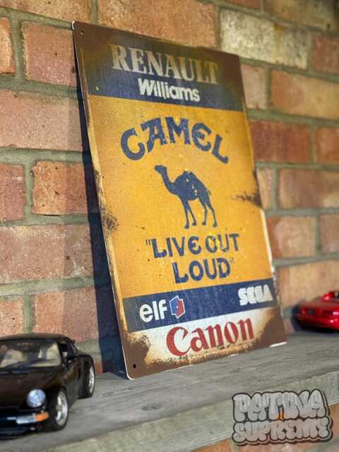 Williams F1 Vintage Style Rusty Metal Mancave Wall Art Formula One - image 1