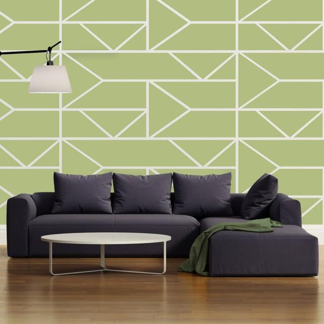 Geometric Art Deco Wall Decals - Modern Vinyl Blocks, Set Of 5 - image 1