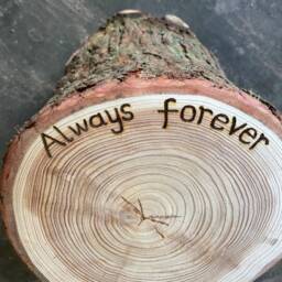 Personalised Rustic Wooden Log Stool With Bark, Garden Seating, Fire Pit For Outside Seating - thumbnail 4