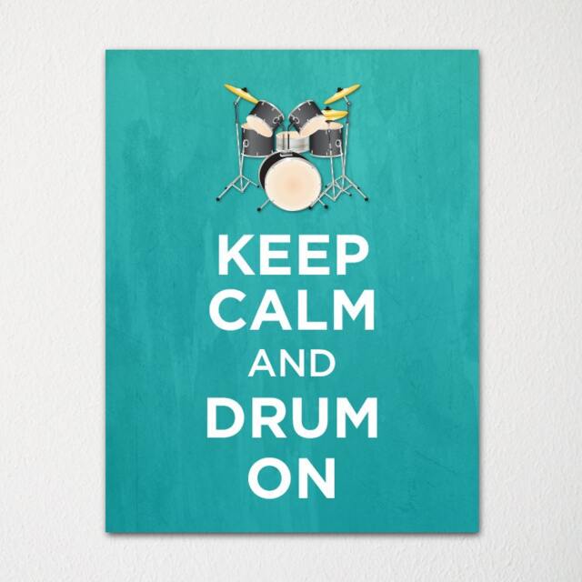 Keep Calm & Drum On - Fine Art Print Choice Of Color Purchase 3 Receive 1 Free Custom Prints Available - image 1