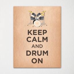 Keep Calm & Drum On - Fine Art Print Choice Of Color Purchase 3 Receive 1 Free Custom Prints Available - thumbnail 3