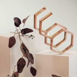 Wall Mount Toilet Paper Holder, Wood Tp Floating Storage Shelf For Multiple Rolls, Hanging Wooden Restroom Loo Roll Rack Mini Honeycomb - thumbnail 4