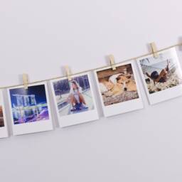 Instant Photo Display, Clothespeg Picture Hanger, Retro Clothespin Wall Decor - thumbnail 2