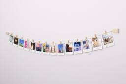 Instant Photo Display, Clothespeg Picture Hanger, Retro Clothespin Wall Decor - thumbnail 1