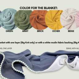 Personalized Big Knit Baby Blanket, Embroidered Swaddle Custom Name Baby Knitted Girl Blanket - thumbnail 3