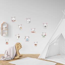 Cute Rabbit Wall Stickers - Nursery Woodland Decal Forest Animals Art For Kids - thumbnail 2