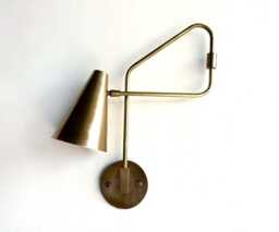 Italian Brass Swing Sconce Mid Century Modern Wall Light