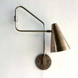 Italian Brass Swing Sconce Mid Century Modern Wall Light - thumbnail 2