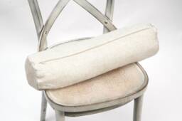 Bolster Pillow, Roll Neck Buckwheat Neck Natural Grey Linen Bolster Bucwheat 5'x20'/13x50cm Pillow - thumbnail 1
