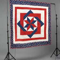 "Patriotic Pinwheel Quilt Pattern - Americana Throw - 66"" X 66" - thumbnail 4