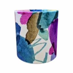 Bluebellgray Wee Archie Velvet Drum Lampshade Abstract Watercolor Pattern - thumbnail 3