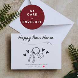 New Home Candle Gift Set Box Card Print Keyring Keyrings Keepsake Tote B - thumbnail 3