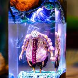 Premium Esquie Resin Lamp - Clair Obscur Expedition 33 Inspired Led Light, Handmade Fantasy Diorama Lamp, Art Gift For Collectors - thumbnail 3