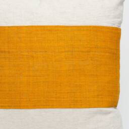 Hill Tribe Hemp Throw Pillow - Striped Yellow, Rustic Home Decor - 20x20 - thumbnail 2