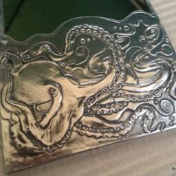Pewter Octopus Bathroom Mirror - thumbnail 3