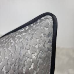 Astar Steel Grey Piped Cushion Cover New Home Sofa & Bed, Luxury Designer Handmade Lumber Rectangular Cover, Design No 13 - thumbnail 2