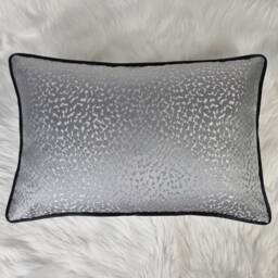 Astar Steel Grey Piped Cushion Cover New Home Sofa & Bed, Luxury Designer Handmade Lumber Rectangular Cover, Design No 13