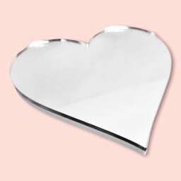 Heart Shaped Mirrors With A White Backing & Hooks, Bespoke Shapes/Sizes Made - thumbnail 4