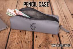 Top Grain Leather Pencil Case For Men & Women, Custom Box With Name, Unique Personalization Options - thumbnail 1