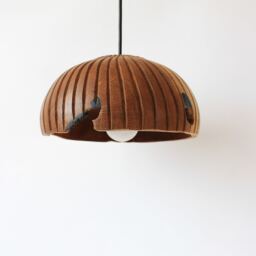 Farmhouse Wood Pendant Light For Kitchen Island Wooden Lamp Shade - thumbnail 2