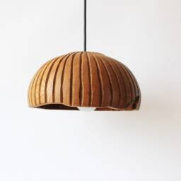 Farmhouse Wood Pendant Light For Kitchen Island Wooden Lamp Shade - thumbnail 3