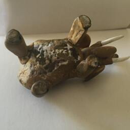One Of A Kind Miniature Sculpture An Elephant Hand Crafted From Natural River Stones, Painted, Signed By Colombian Born Artist G. Negret - thumbnail 3