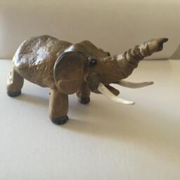 One Of A Kind Miniature Sculpture An Elephant Hand Crafted From Natural River Stones, Painted, Signed By Colombian Born Artist G. Negret - thumbnail 2