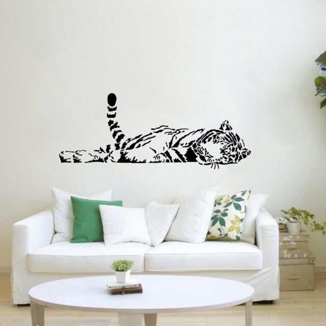 Sleeping Tiger Wall Decal, Vinyl, Sticker, Zoo, Safari - Available in Different Sizes & Colors - image 1