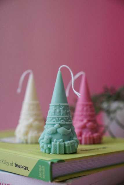 Jolly Santa Soy Wax Candle Festive Christmas Decor - image 1