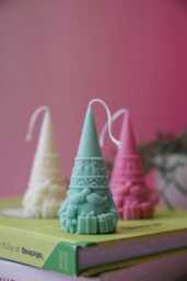 Jolly Santa Soy Wax Candle Festive Christmas Decor - thumbnail 1