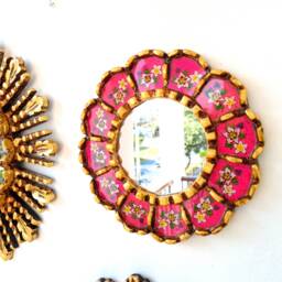 "Peruvian Mirrors ""Fuchsia Shell" - thumbnail 3