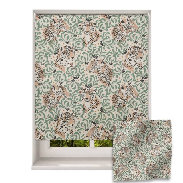 Leopard Heads Roller Blind, Children's Made To Measure, Safari Blind - image 1