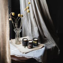 Lavender Patchouli Scented Soy Candle - Handmade Wax Relaxing Home Fragrance Decorative Cliff House - thumbnail 2