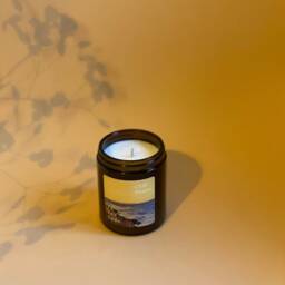 Lavender Patchouli Scented Soy Candle - Handmade Wax Relaxing Home Fragrance Decorative Cliff House - thumbnail 3