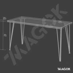 Birch Plywood Desk Scandinavian Minimalist Style, Hairpin Legs - thumbnail 4