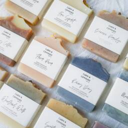 Cornish Soy Candle & Cold Pressed Soap Gift Box Set. Handmade Luxury Birthday Present. Thank You Teacher - thumbnail 3