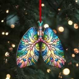 Anatomical Lung Christmas Ornament, Respiratory Gift