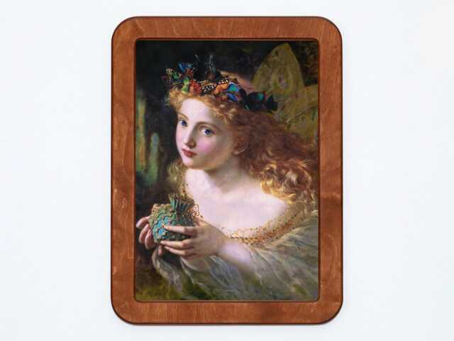 Take The Fair Face Of Woman Sophie Gengembre Anderson Lady Butterfly Portrait Classic Painting Wooden Framed Art Print - image 1