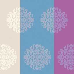 Turquoise Lavender, Purple Damask Striped Pattern 4 Pcs Sheet Set - thumbnail 4