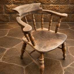 Antique Elm Ash Smoker's Bow Chair - English Country Armchair Circa 1830-1860 - thumbnail 4